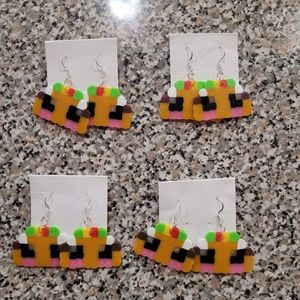 Cute Kawaii Spicy Taco Hanging Earrings